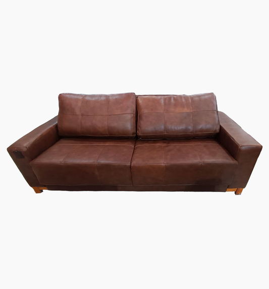 SOFA VENEZA CUERO 3 CUERPOS